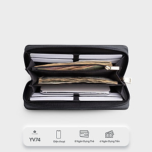 Ví Yuumy ( Thời trang nữ họa tiết caro - Ví da Seasand YV74 )