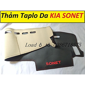 Thảm Taplo Da Xe KIA SONET 2022-23 Mẫu Da Vân Carbon Cao Cấp