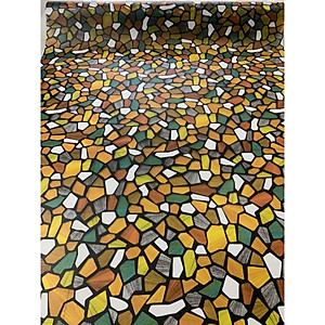 Decal dán kính mờ sỏi đá sắc màu - Decal dán kính phòng khách - phòng ngủ - khách sạn - nhà hàng  - decal dan kinh Binbin DK53