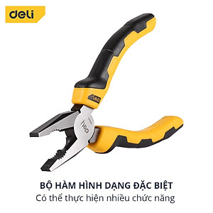 Kìm Đa Năng 6-8 inch Deli Cao Cấp Chính Hãng - Chất Liệu Thép Cacbon Siêu Bền - Có Thể Sử Dụng Nhiều Mục Đích - EDL2006