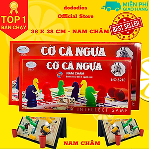 Cỡ Đại 38x38Cm - Bộ cờ cá ngựa nam châm dododios - Bộ cờ cá ngựa cao cấp kích thước 38x38cm - Hàng chính hãng
