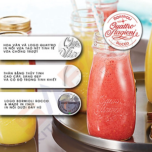 Chai thủy tinh nắp vặn Quattro 200ml - Bormioli Rocco - Italy