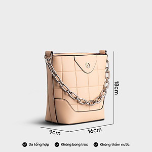 Túi Yuumy ( Thời trang nữ họa tiết hình vuông - Túi đeo chéo da Seasand YN193 )
