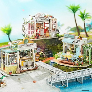Mua Mô hình nhà DIY Doll House Light Music Bar DG147 Miniature Tiki