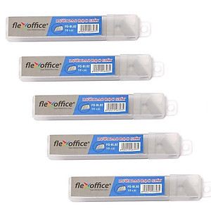 Combo 5 hộp Lưỡi dao rọc giấy Flexoffice FO-BL02