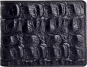 Bộ Ví & Thắt Lưng Nam Vân Cá Sấu Huy Hoàng HT2117-HT4117 (23 x 11,5 cm) - Đen