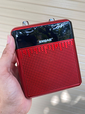 Loa trợ giảng Shuae SM918 - Máy trợ giảng kèm micro cài tai không dây - Kết nối Bluetooth, AUX, USB, SD card, FM - Công suất 15W - Có echo hát karaoke dễ dàng - Pin sạc dung lượng lớn cho thời gian sử dụng lên đến 6h - Hàng nhập khẩu