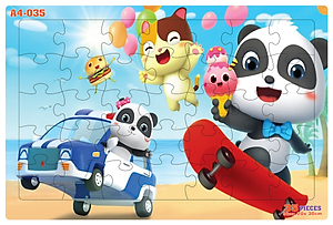 04 bộ tranh xếp hình 35 mảnh khổ A4 20x30cm – đồ chơi trí tuệ cho bé từ 2 tuổi – Combo 9