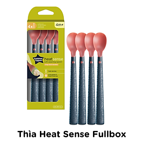 Thìa ăn dặm có báo nhiệt Tommee Tippee Heat Sense, cho bé từ 4 tháng