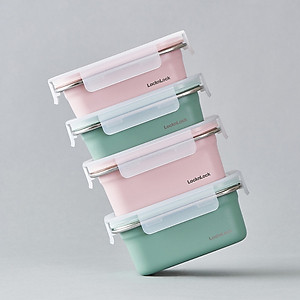 Hộp đựng thực phẩm bằng thép không gỉ LocknLock Color Coated STS Container nhiều dung tích