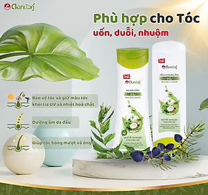 Dầu gội đầu thảo dược Dokbuaku Serum Herbal dành cho tóc duỗi và nhuộm - 450ml