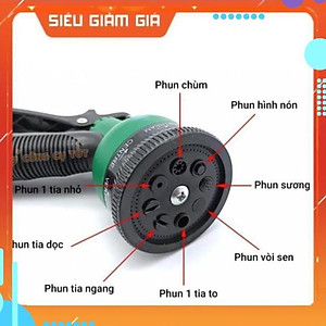 Vòi xịt nước tưới cây rửa xe 8 chế độ 206815