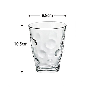 Bộ 04 cốc thủy tinh cao cấp chịu nhiệt họa tiết tròn mang lại vẻ trang nhã, sang trọng - nội địa Nhật Bản 