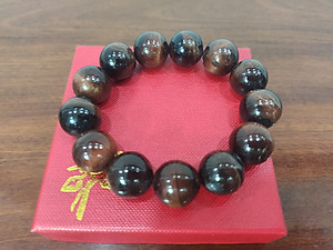 Vòng tay đá mắt cọp đỏ 16 ly, vòng tay chuỗi hạt đá phong thủy