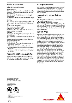 Phụ gia chống thấm vữa và tác nhân kết nối - Sikalatex TH (thùng 25lít)