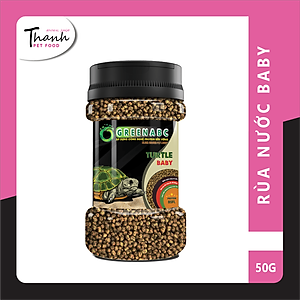 Thức ăn bò sát Rùa Nước nhãn GREENABC – Cung cấp protein, canxi, lipid giúp tăng kích thước, mai cứng - Hộp 50g và 230g