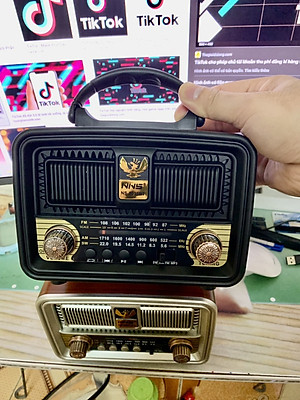 Đài radio NNS-8091BT có bluetooth FM-AM/FM/SW hình thức cổ điển sang trọng,loa to ,tích hợp pin sạc-Hàng Chính Hãng