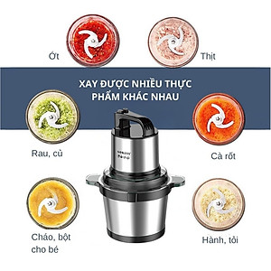 Máy xay thịt, máy xay tói ớt đa năng công suất mạnh mẽ 800W SOKANY SK-7028, dung tích 4L, cối INOX 304 - HÀNG CHÍNH HÃNG - DELIYA