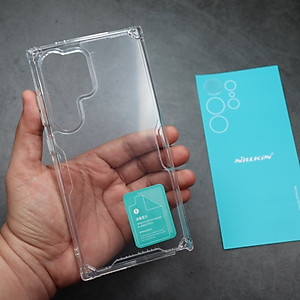 Ốp lưng TPU chống sốc cho Samsung Galaxy S24 Plus / S24 Ultra hiệu Nillkin Nature TPU Pro Case (chống chịu mọi va đập bảo vệ các góc, siêu mỏng chỉ 0.6mm) - hàng nhập khẩu
