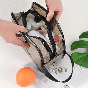 Set 3  Túi Đựng Mỹ Phẩm Trong Suốt Chống Thấm Nước Đa Dạng Kích Thước Đi Biển Đi Bơi Tiện Lợi Du Lịch
