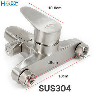 Củ sen nóng lạnh Inox 304 nút chuyển tiện dụng Hobby Home Decor CSNL1
