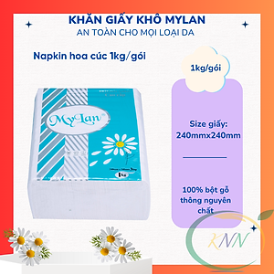 KHĂN GIẤY VUÔNG NAPKIN MYLAN CAO CẤP 24x24 SIÊU TIẾT KIỆM 1KG/GÓI