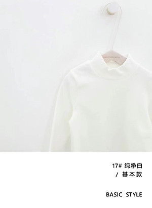 Áo giữ nhiệt cho bé 7-14 tuổi cao cổ vải cotton len dày dặn, Áo thun dài tay bé trai và bé gái chất liệu cao cấp