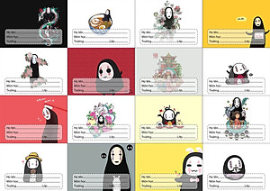 Nhãn vở set 80 nhãn vở hình cute . dễ thương đáng yêu