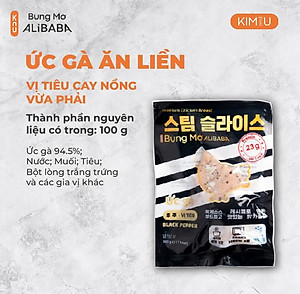Ức Gà Ăn Liền Vị Tiêu Hàn Quốc Ăn Liền Healthy Tăng Cơ Giảm Cân - Gói 100g