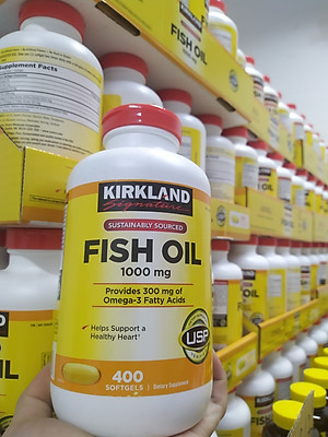 Dầu Cá Omega 3 Kirkland Signature Fish Oil Bổ não, bổ mắt, Hỗ trợ sức khỏe tim mạch, khớp - QuaTangMe Extaste