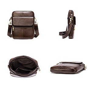 Túi đeo chéo nam DA BÒ THẬT phong cách mới  - BEE GEE DCN9213