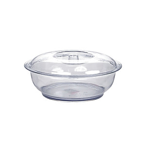 Âu phíp tròn trong suốt có nắp đậy - Tô cơm, bát đựng canh, đựng thực phẩm sản xuất theo tiêu chuẩn khắt khe của Nhật Bản , EU đám bảo an toàn cho sức khỏe người dùng- Hàng Việt Nam