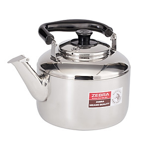 Ấm đun nước 4,5 lít, có còi, bằng Inox, chính hãng Zebra (Century - 113515)