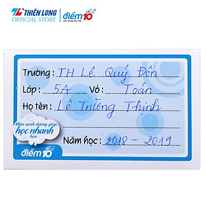 Bộ 10 xấp nhãn vở Thiên Long Điểm 10 TP-NBL01 (3 cái/xấp)