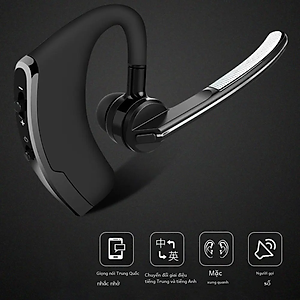 Tai nghe Bluetooth không dây V8Giảm tiếng ồn Tai nghe thể thao lái xe có Mic Bass Tai nghe cuộc gọi rảnh tay dành cho doanh nghiệp - Hàng Nhập Khẩu