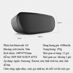 Loa bluetooth Zealot ngoài trời âm thanh siêu trầm S9 hàng chính hãng tương thích điện thoại di động máy tính laptop