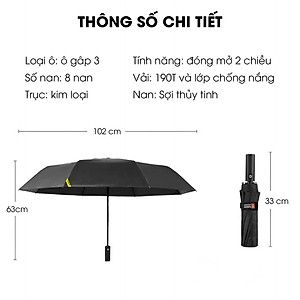 Ô dù che mưa che nắng chống UV Basic Nason Umbrella 8 nan đóng mở tự động gấp nhỏ gọn cầm tay