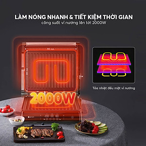 Vỉ nướng điện gấp gọn Elmich EGE-8579 - Hàng Chính Hãng