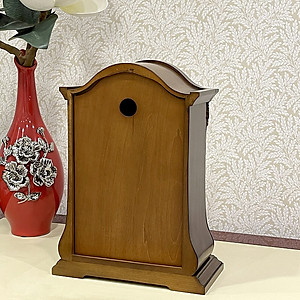 Đồng hồ để bàn Nhật Bản Rhythm CRJ717CR06 , Kt 24.0 x 32.5 x 12.5cm, 1.7kg Vỏ gỗ. Dùng Pin.