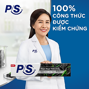 Combo 2 Kem đánh răng P/S Trắng răng than hoạt tính & tre 230g