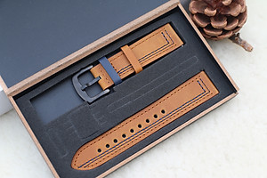 Dây Đồng Hồ Da Bò Sáp Ngựa Điên Thay Thế Cho Đồng Hồ Thông Minh