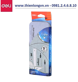 Bộ dụng cụ học sinh hộp sắt 9 món Deli 30695