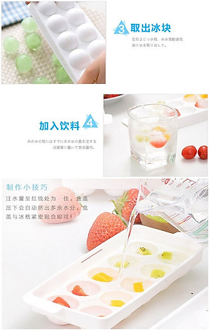 Combo 02 Khay làm đá đa dụng Kokubo viên hình cầu - Hàng nội địa Nhật