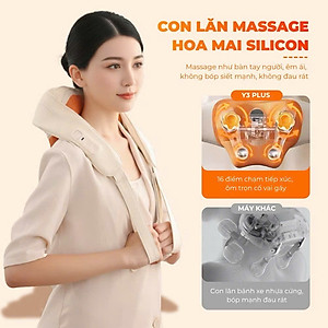 ￼Máy massage cổ vai gáy Y3 Plus chườm ấm hồng ngoại giảm đau nhức thư giãn toàn thân