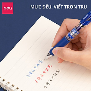 Bút Gel Bấm Bút Bi Nước Deli Phù Hợp Viết Sổ Calligraphy Ngòi 0.5mm Mực Nhanh Khô Dành Cho Văn Phòng Học Sinh Nhiều Màu 33388S