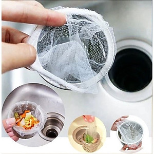Set 100 túi lưới lọc rác , chặn rác bồn rửa chén , nhà vệ sinh , túi bọc trái cây hoa quả siêu bền , có chun 2 đầu co giãn tiện lợi