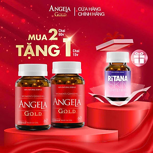 [Tặng Ritana 15v] Combo 2 Hộp 60v - Viên Uống ANGELA GOLD Hỗ Trợ Sức Khỏe, Sắc Đẹp Và Sinh Lý Nữ