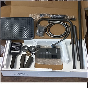 (Tặng ống nối cây sen) Sen cây phím đàn đồng mạ nano xám màn hình hiển thị nhiệt độ tự động kèm xịt vệ sinh