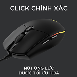 Chuột game có dây Logitech G102 Lightsync - Tùy chỉnh RGB, 6 nút lập trình, nhẹ, 8000 DPI, PC/Mac - Hàng Chính Hãng