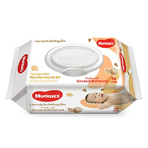 Combo 12 Gói Khăn Ướt Huggies Cacao và Bơ Hạt Mỡ (72 Miếng/ Gói)